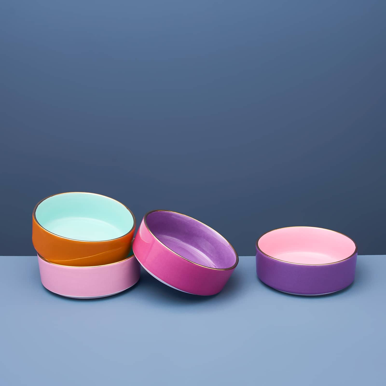 Set of 4 Fancy Colors bowls