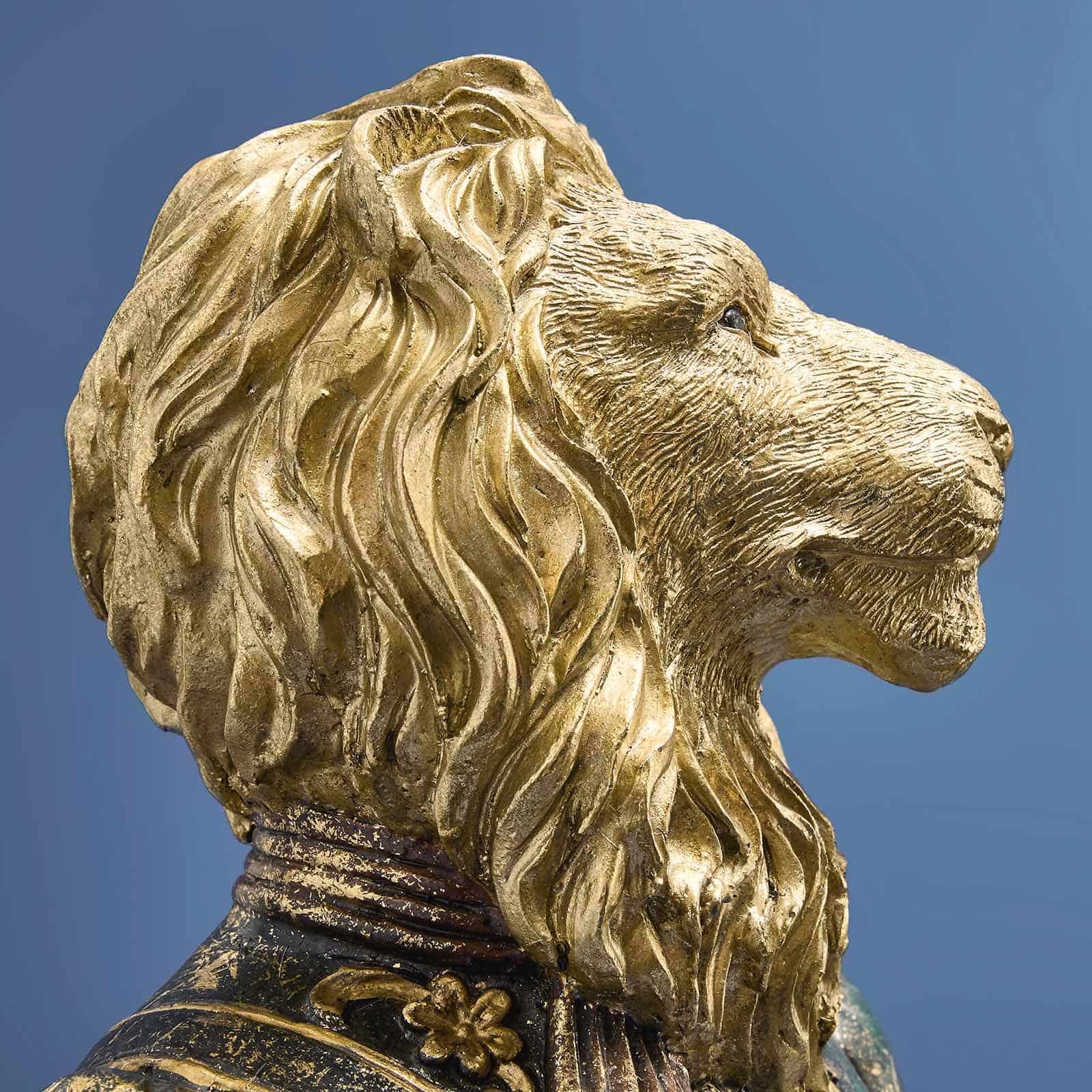 Figura animale / busto animale leone Major Lion, poliresina, 20x14x31 cm