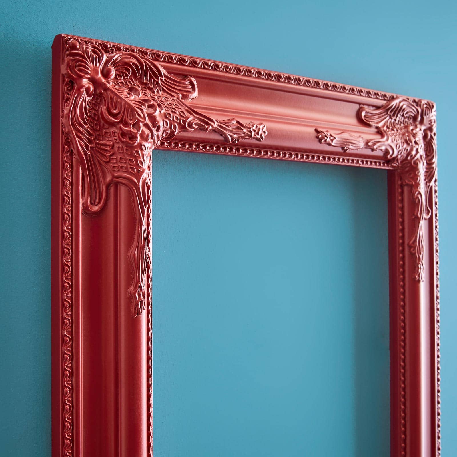 Cadre déco / cadre baroque, rouge, bois, 40x70 cm