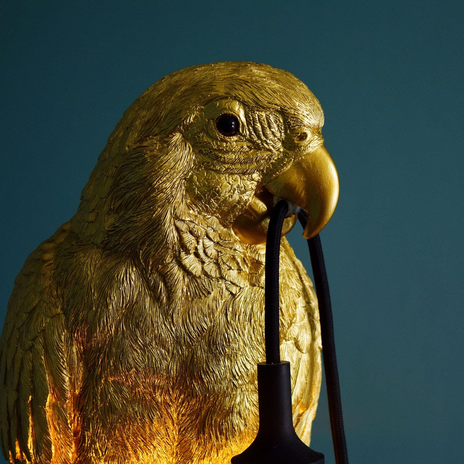 Table lamp parrot Timmy, gold