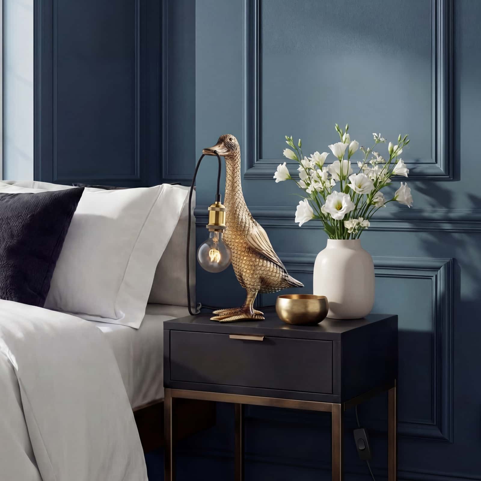 Lampa stołowa kaczka Son of a Duck, złoty