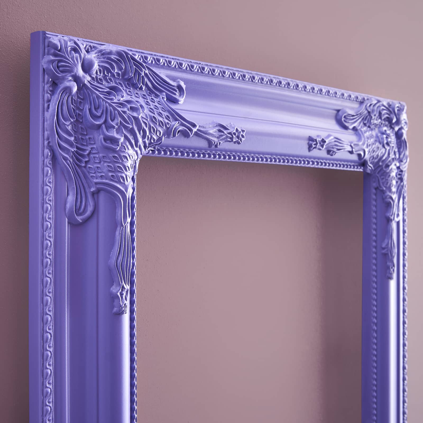 Cadre déco / cadre baroque, lilas, bois, 40x70 cm