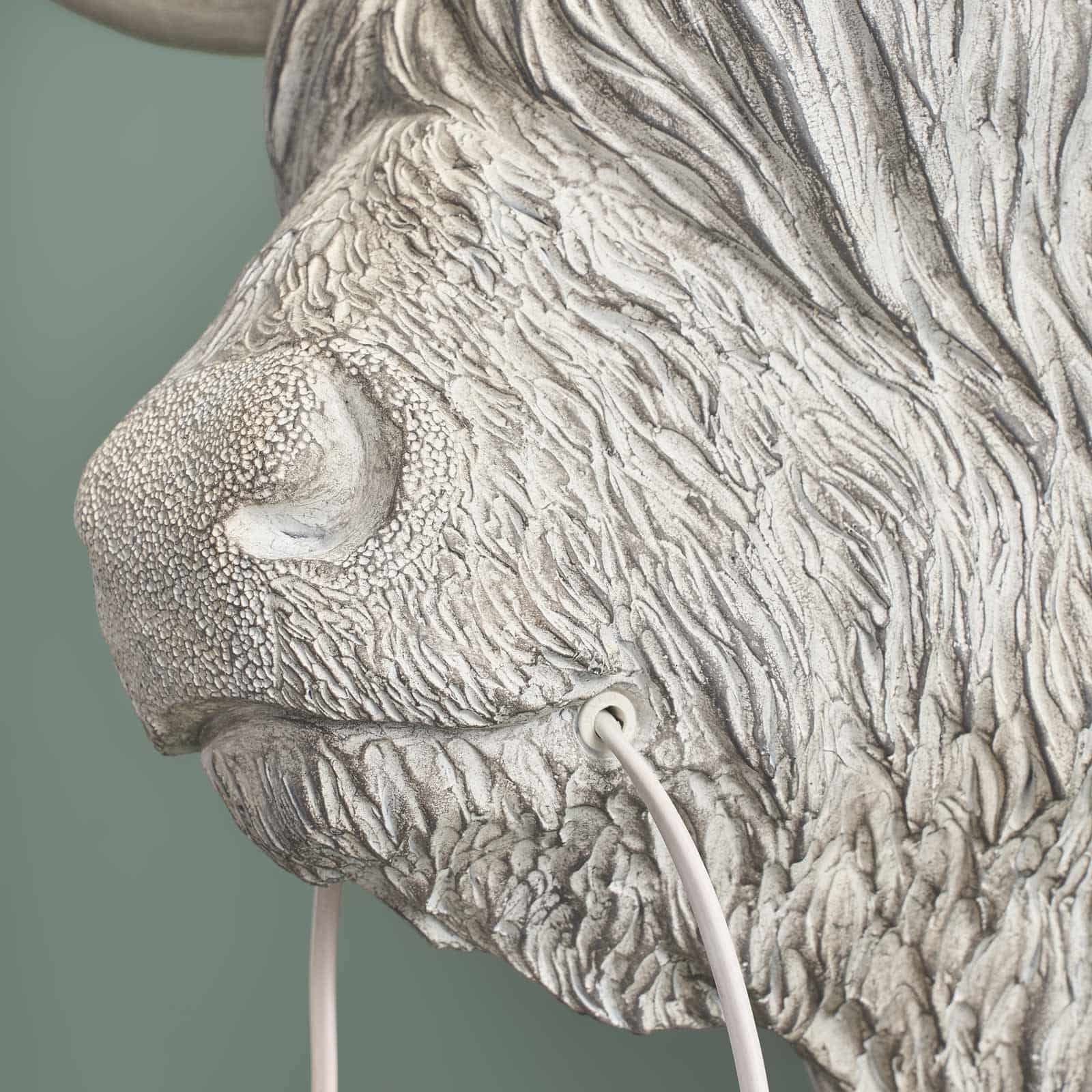 Wandleuchte Wisent, grau
