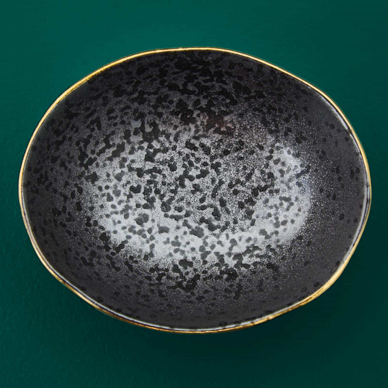 Set of 6 mini bowls Ceylon, black/gold, porcelain, 8x6.5 cm, dishwasher and microwave safe