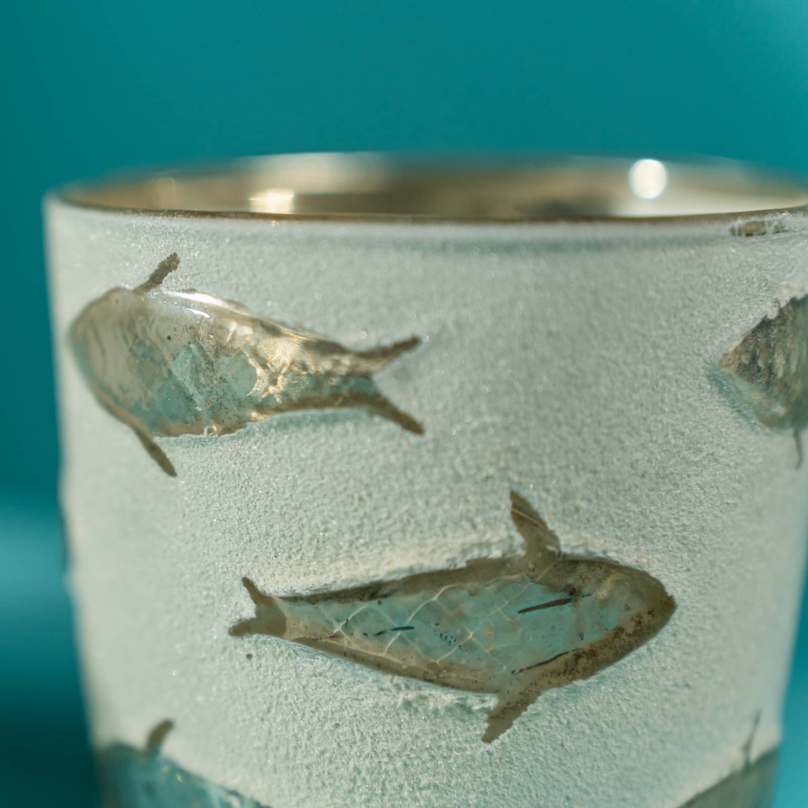 Candle light holder Silver Fish