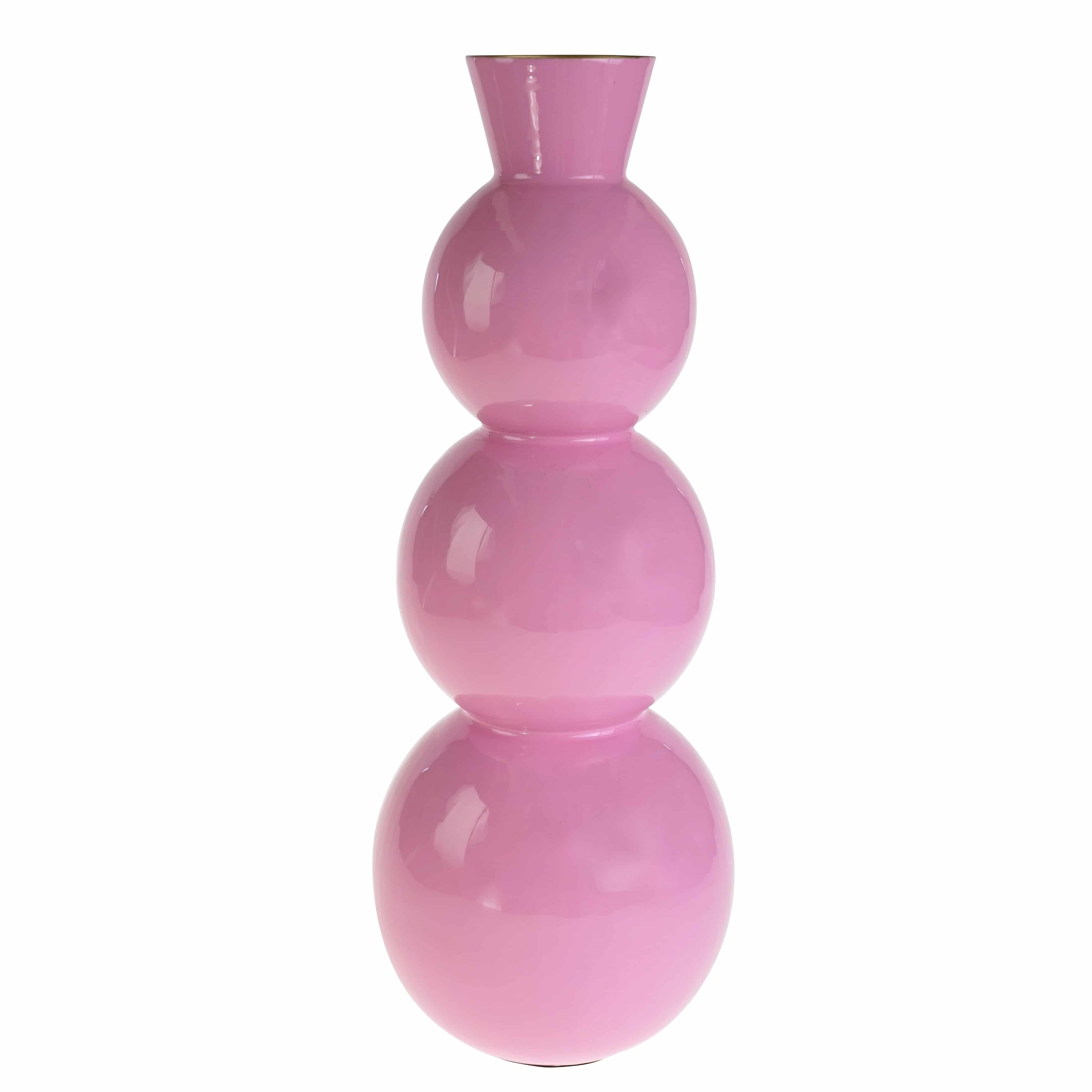 Vase Bubbles, or rose, géométrique, sphérique