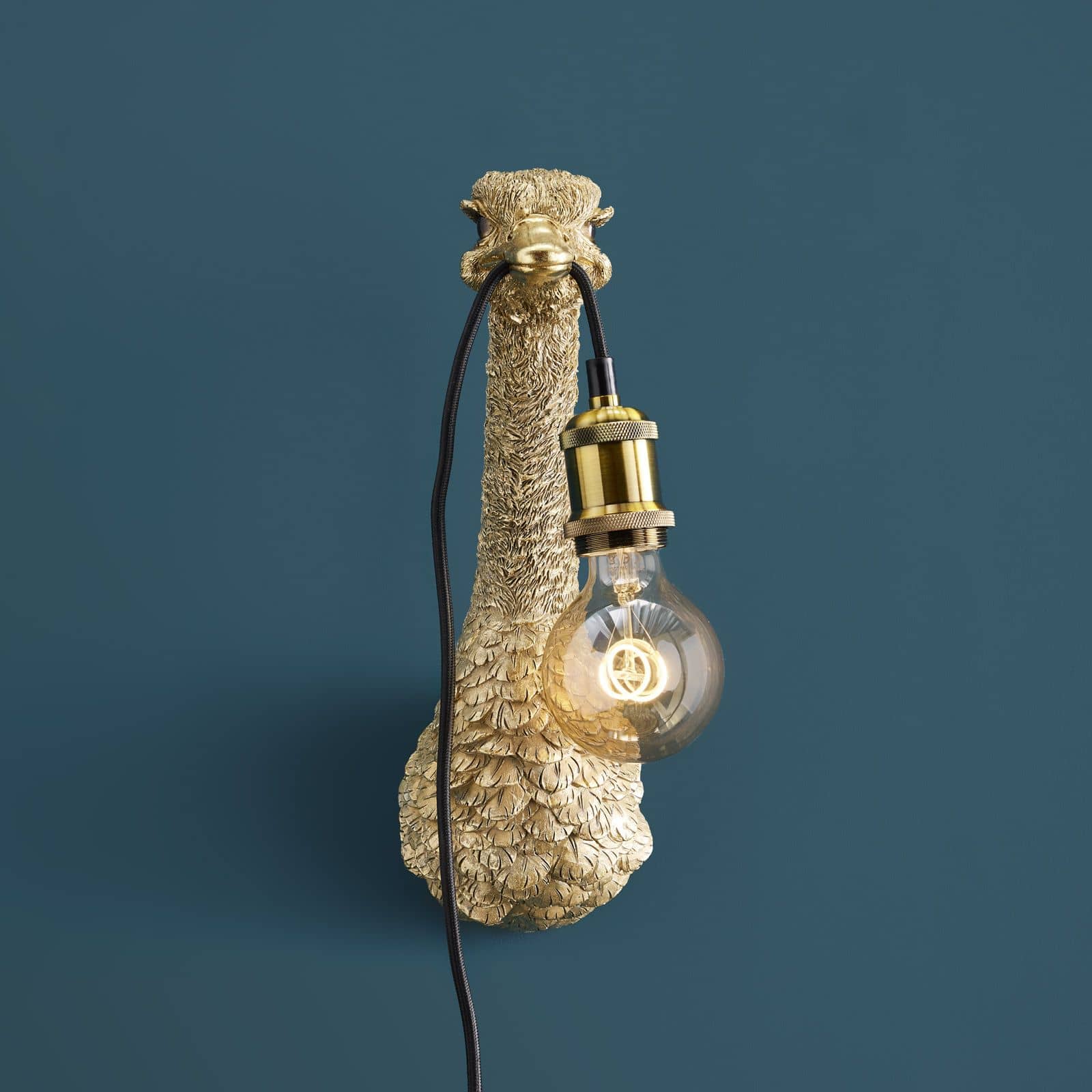 Wandleuchte Strauß Baby Franz Josef, gold