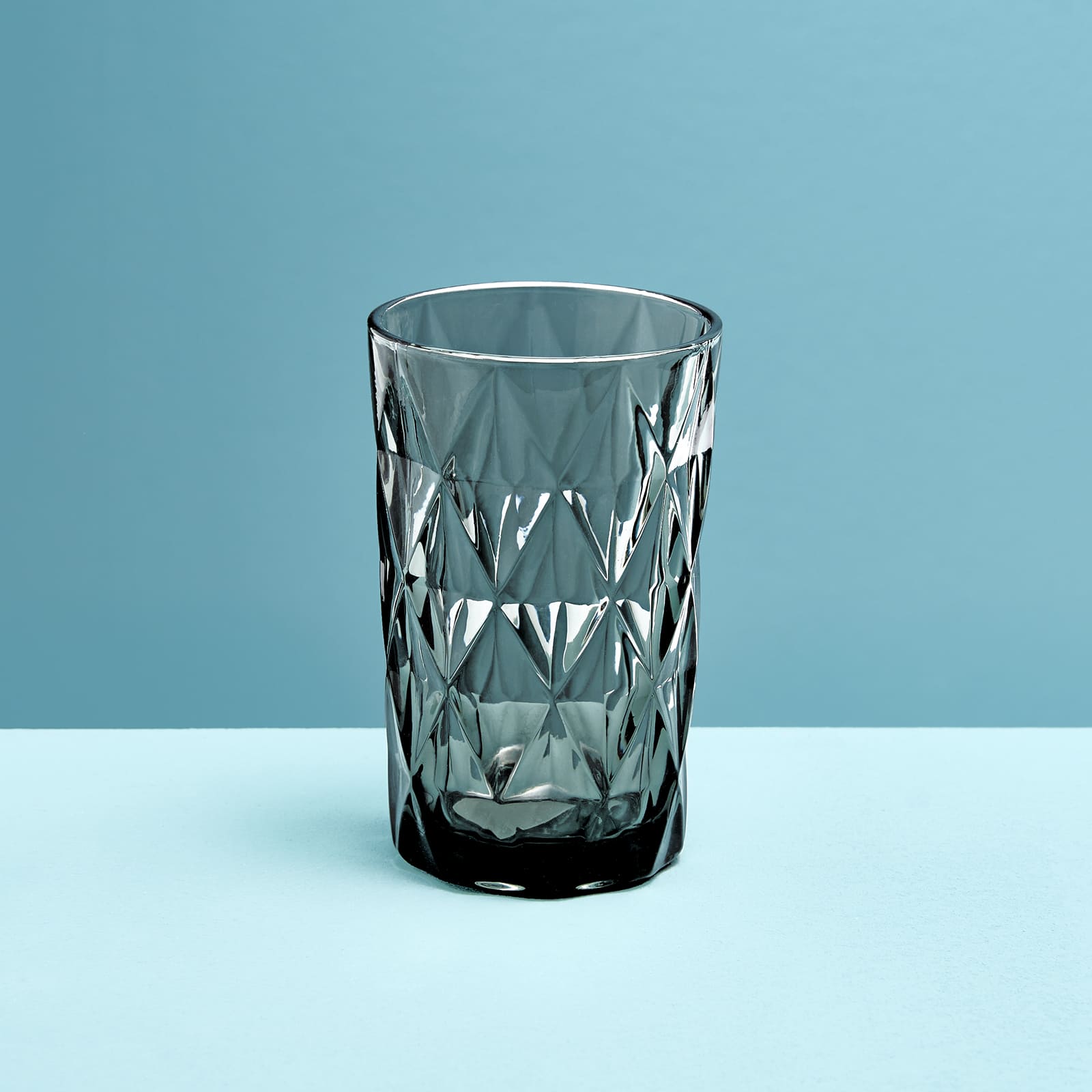 4er-Set Longdrinkglas, grau, Glas, 8x13 cm