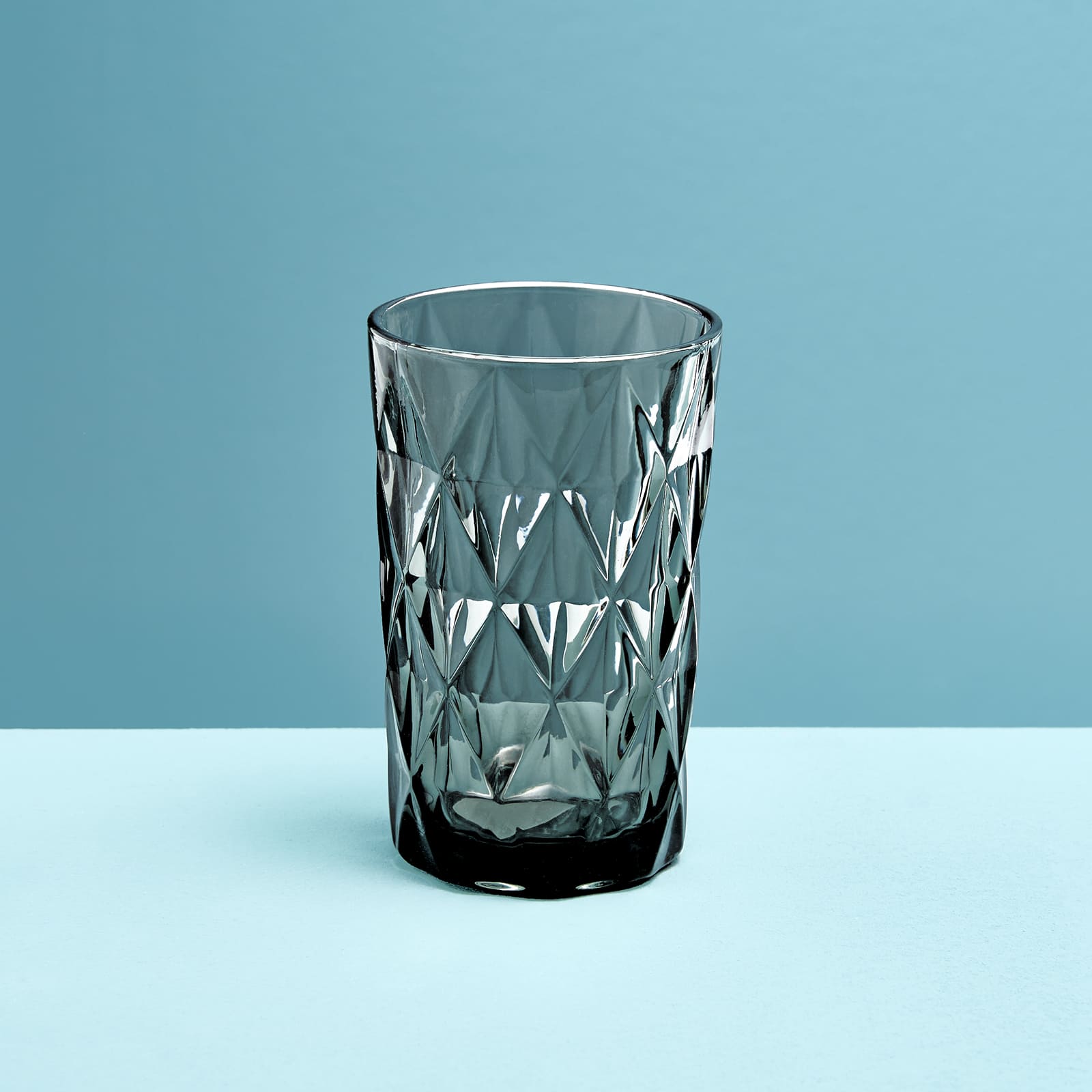 Set de 4 verre long drink, gris, verre, 8x13 cm