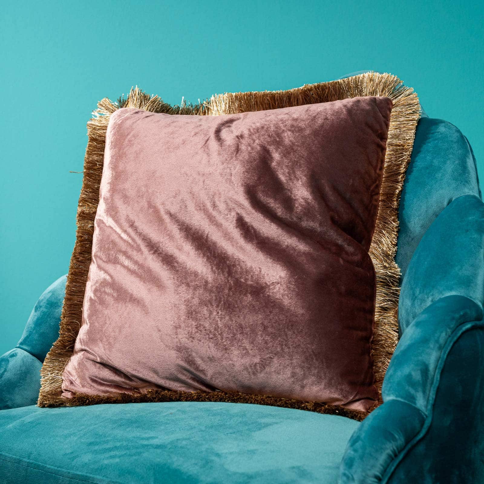 Coussin en velours Velvet Cushion, rouge, polyester, 45x45 cm