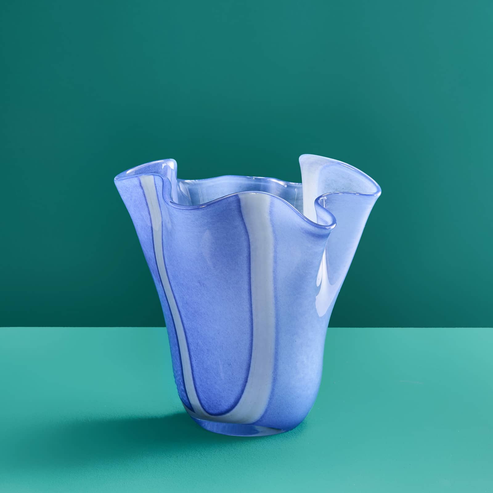 Vase Finya, bleu