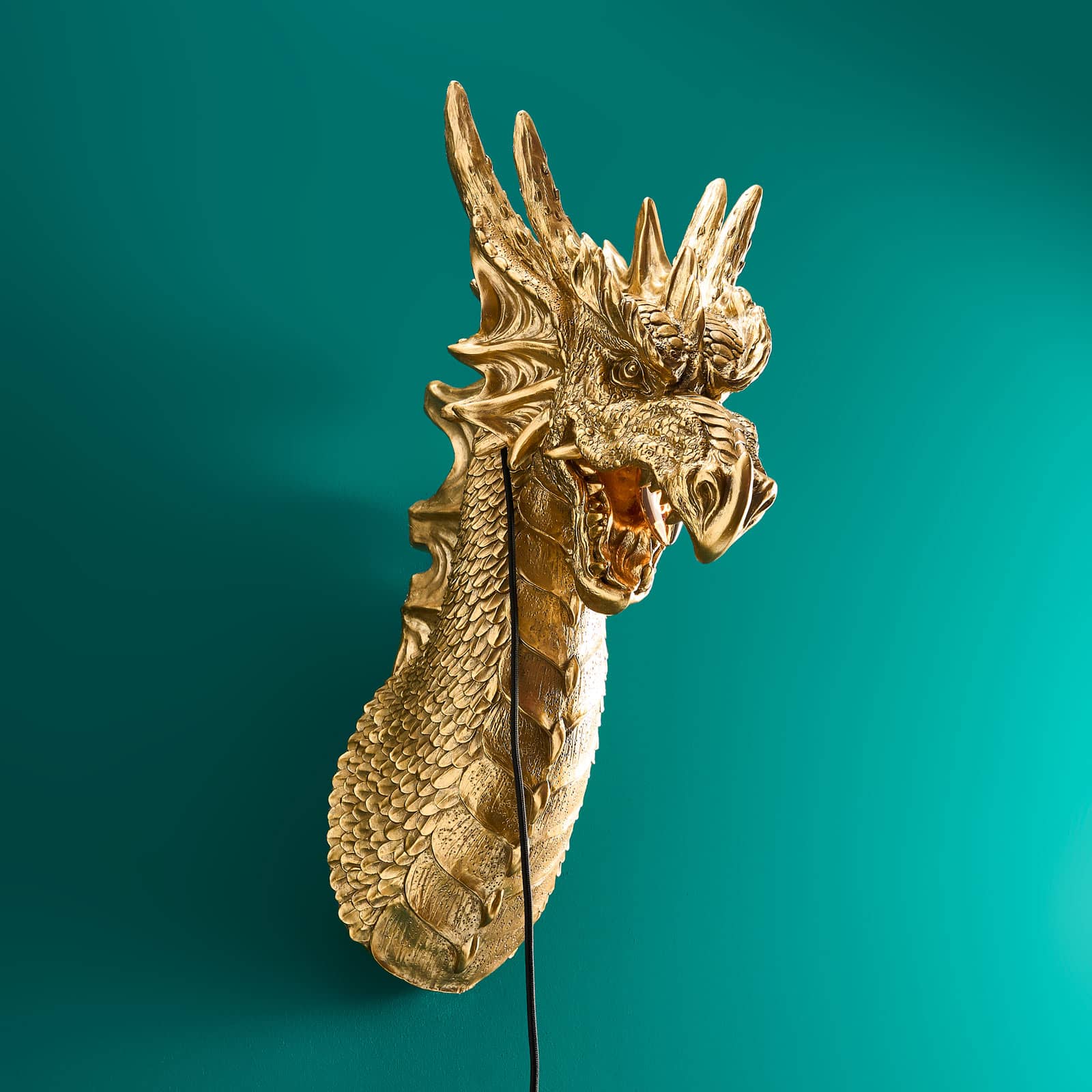 Wall lamp dragon Drake, gold