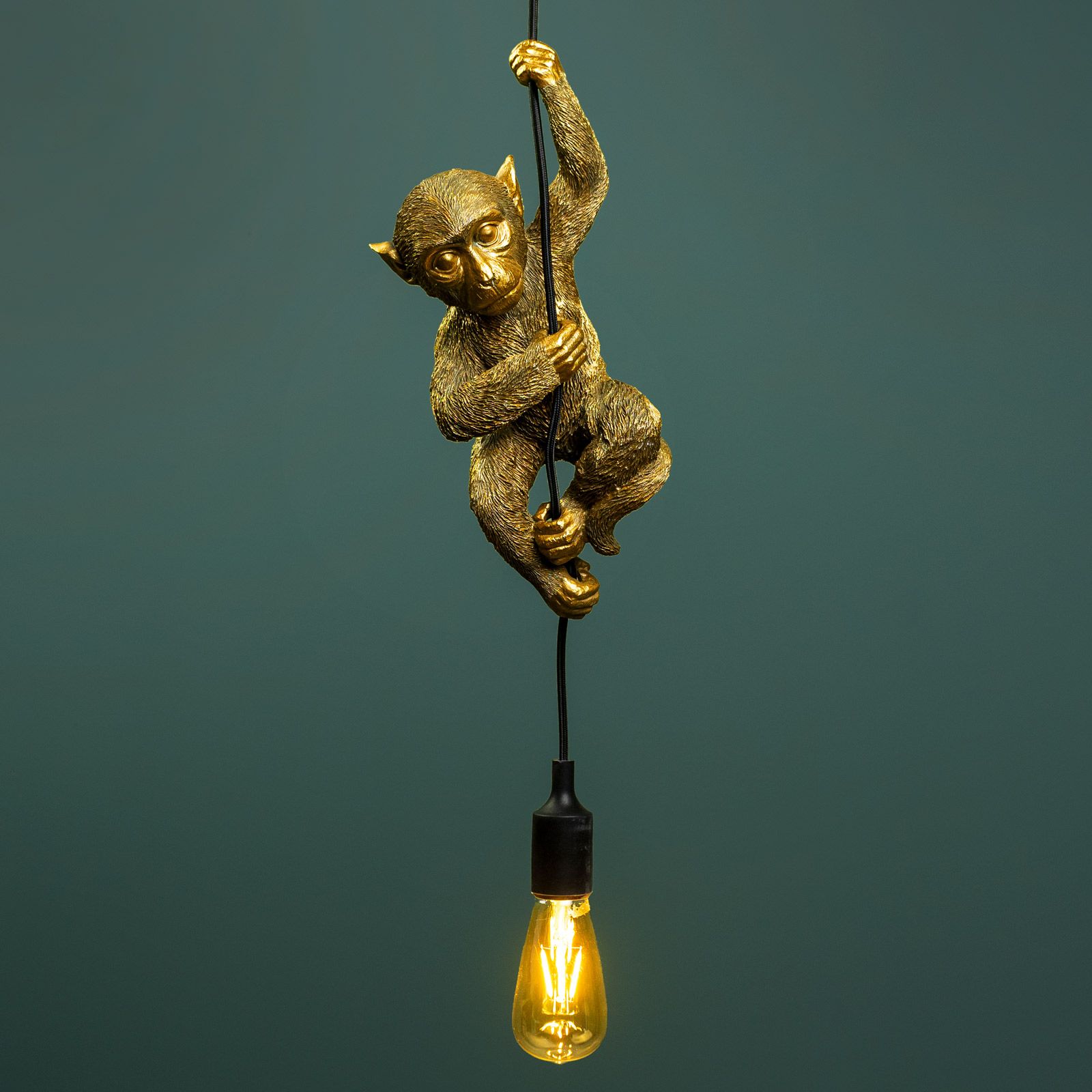 Design RGB LED Decken Leuchte Tier Affen Glas Spiel Zimmer Lampe FERNBEDIENUNG 