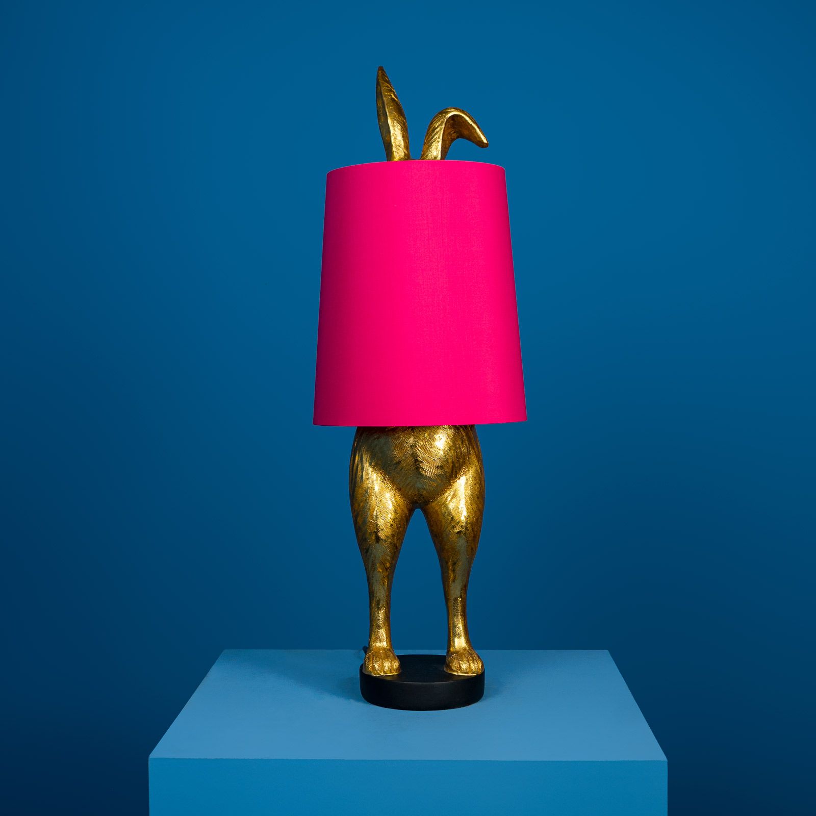 Lampada da tavolo coniglio Hiding Bunny®, oro/magenta