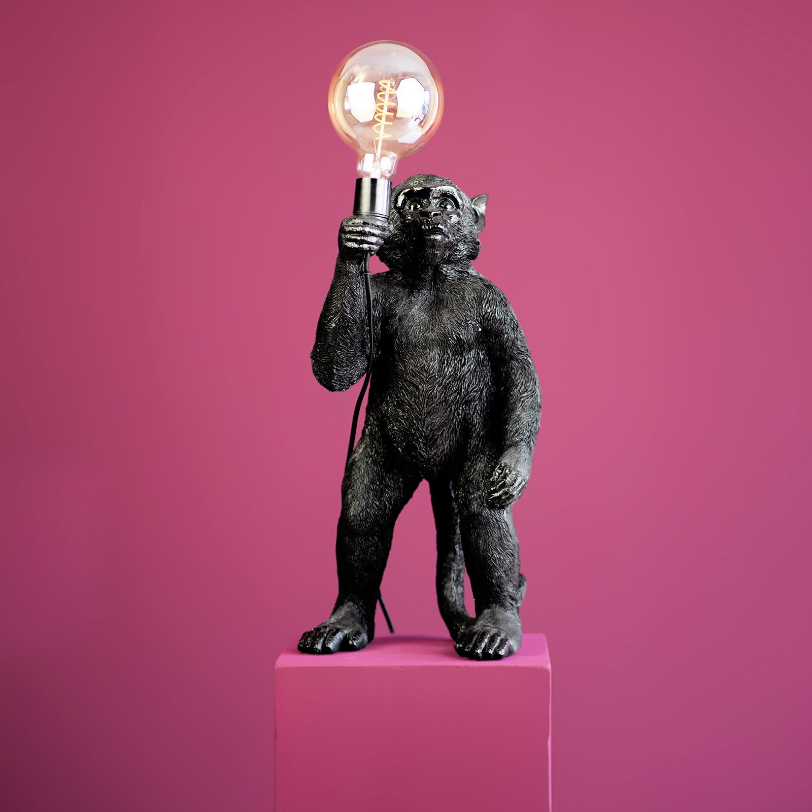 table lamp monkey Koko, black