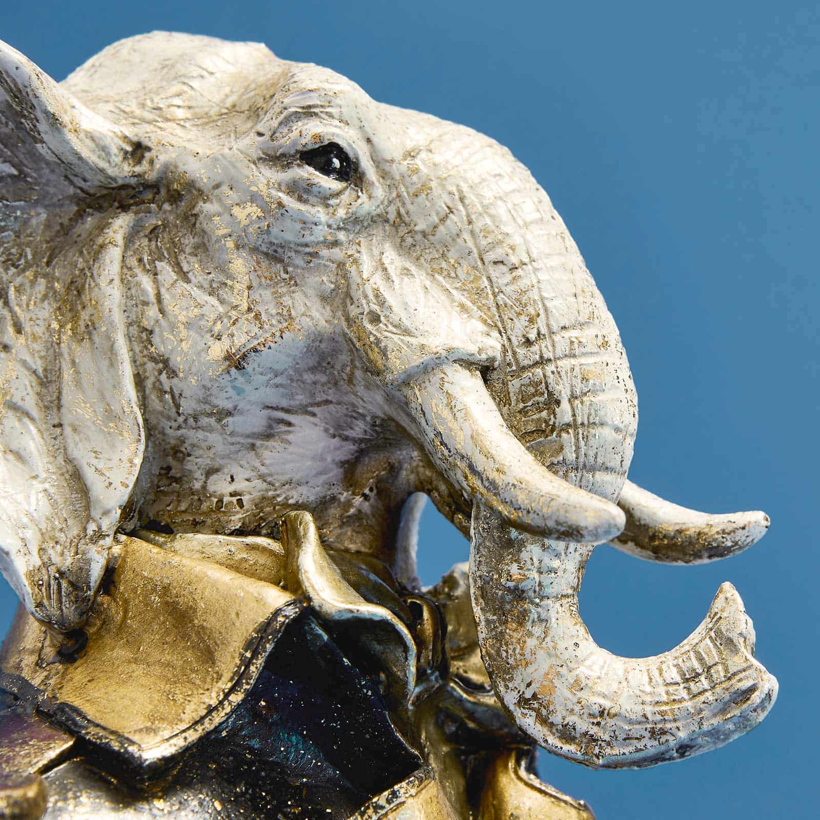 Animal figure / animal bust elephant Captain Elephant, polyresin, 14x10x22.5 cm