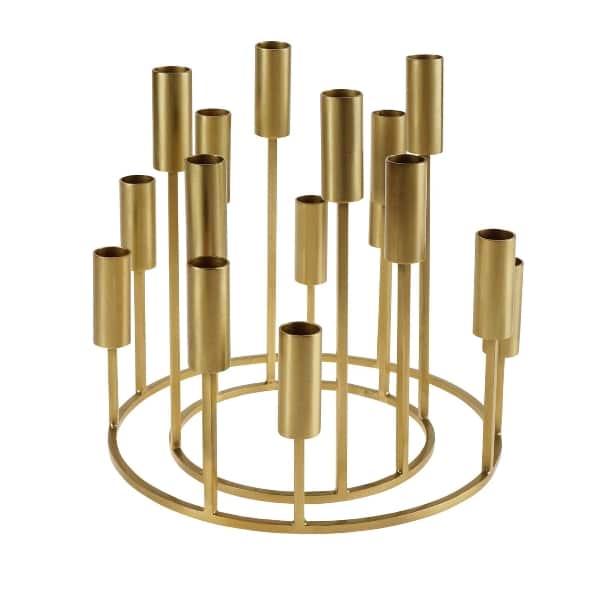 Candlestick Niva, geometric, gold