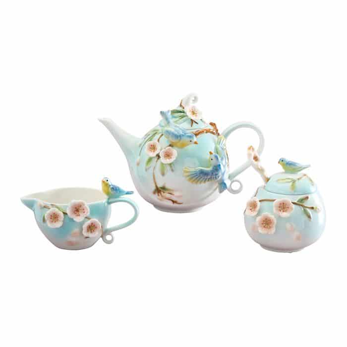 3-piece tea, milk & sugar set Birds 3-piece tea, milk & sugar set Birds