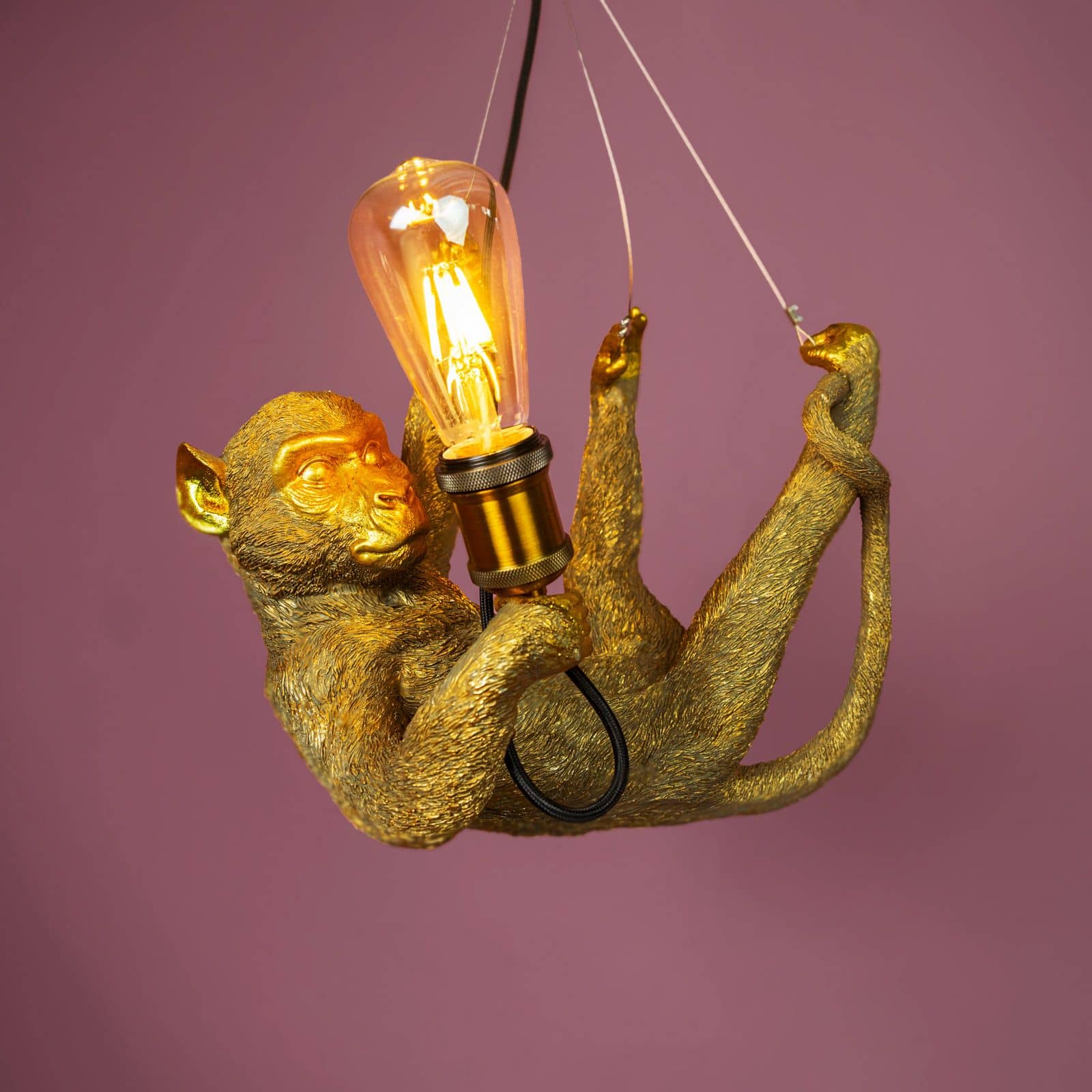 Ceiling Lamp monkey Charlie, gold