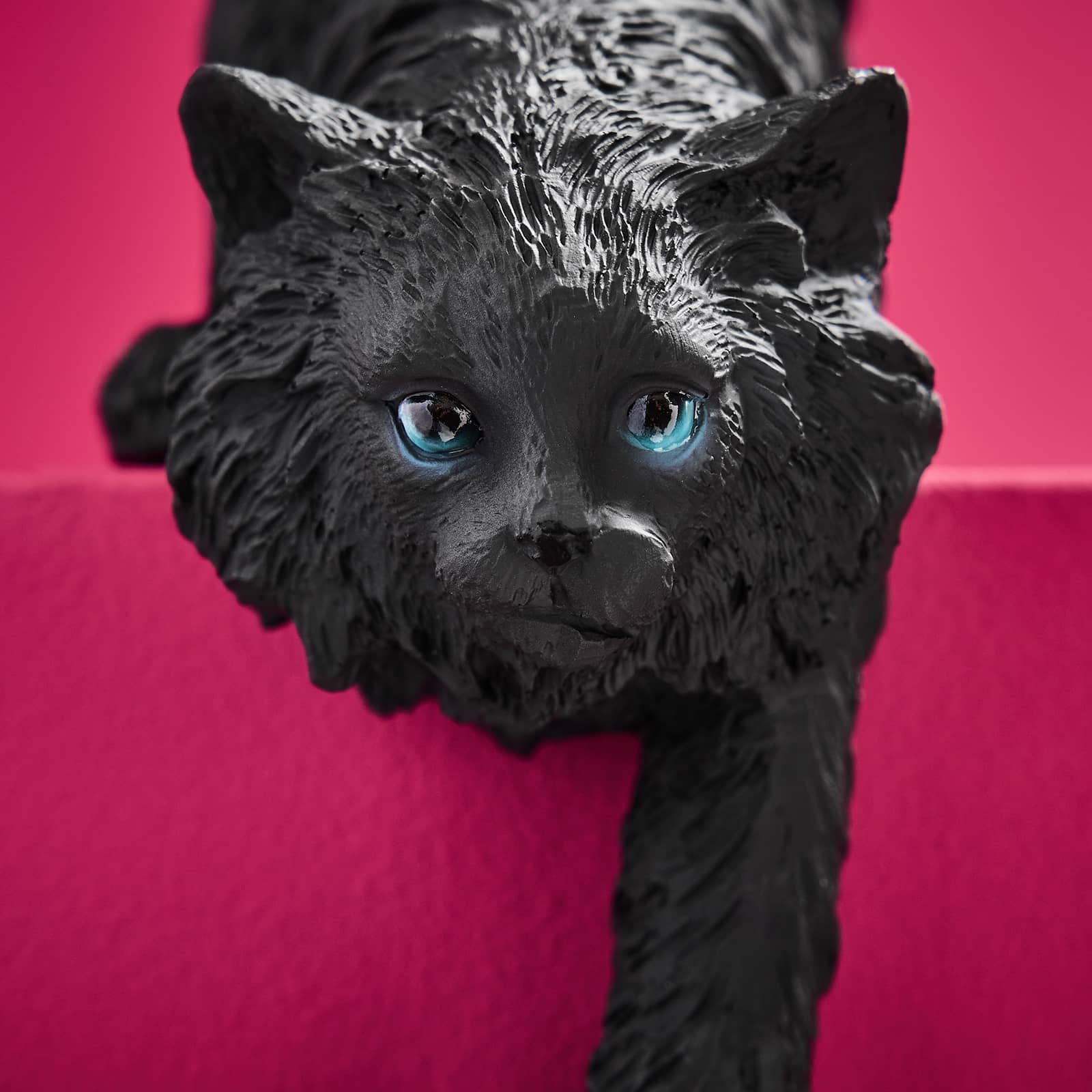 Tischleuchte Katze Chichi, schwarz, Polyresin, 14x8,5x34 cm