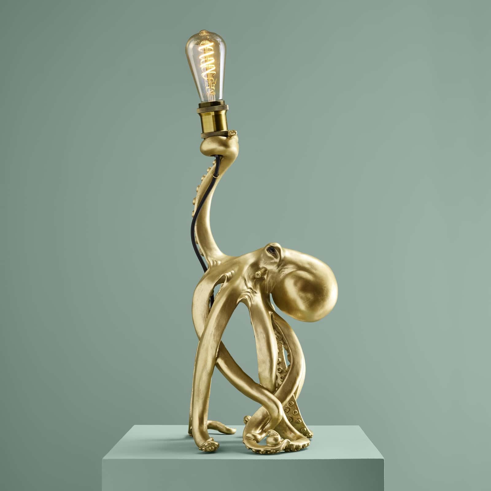 Table lamp octopus Otto Octopus, gold