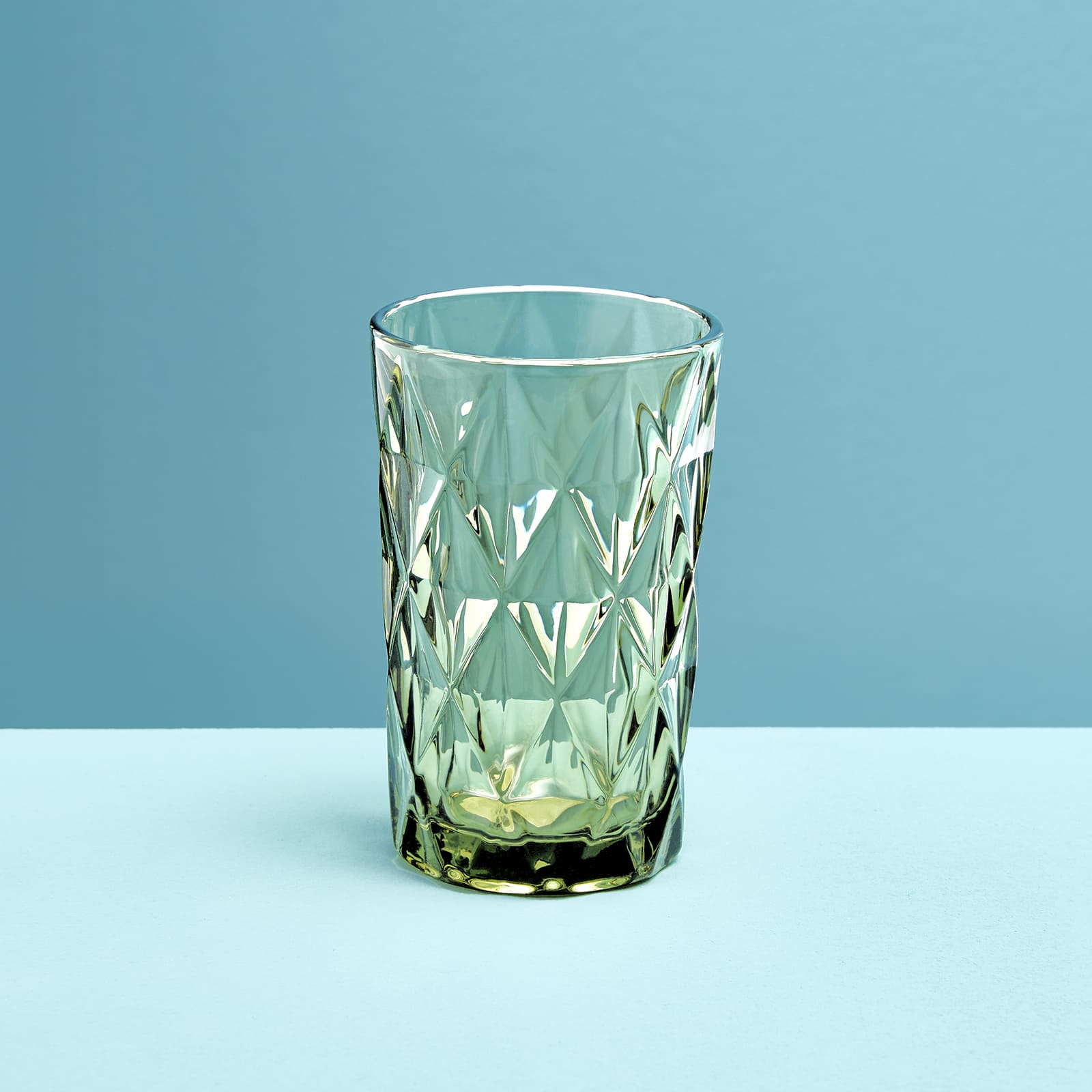 4er-Set Longdrinkglas, grün, Glas, 8x13 cm