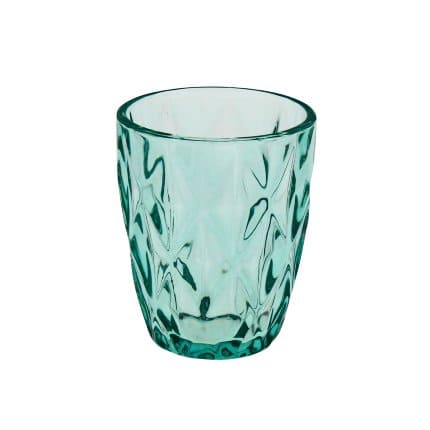 4er Set Wasserglas, türkis, Glas, 8x10 cm
