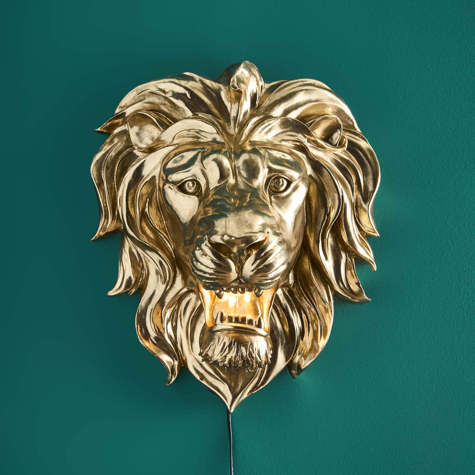 Applique murale lion King Lion, or