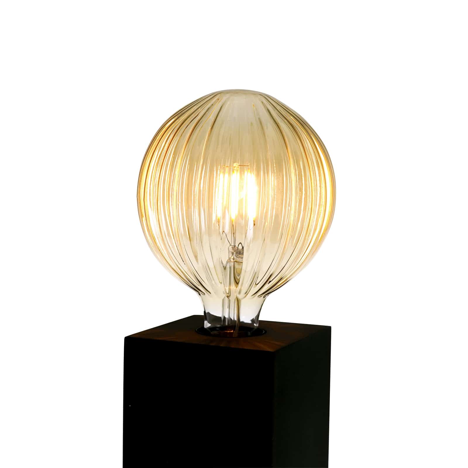 LED Filament Birne Stripe Globe, Vintage Look, E27, 4 W, 12,5x18,5 cm