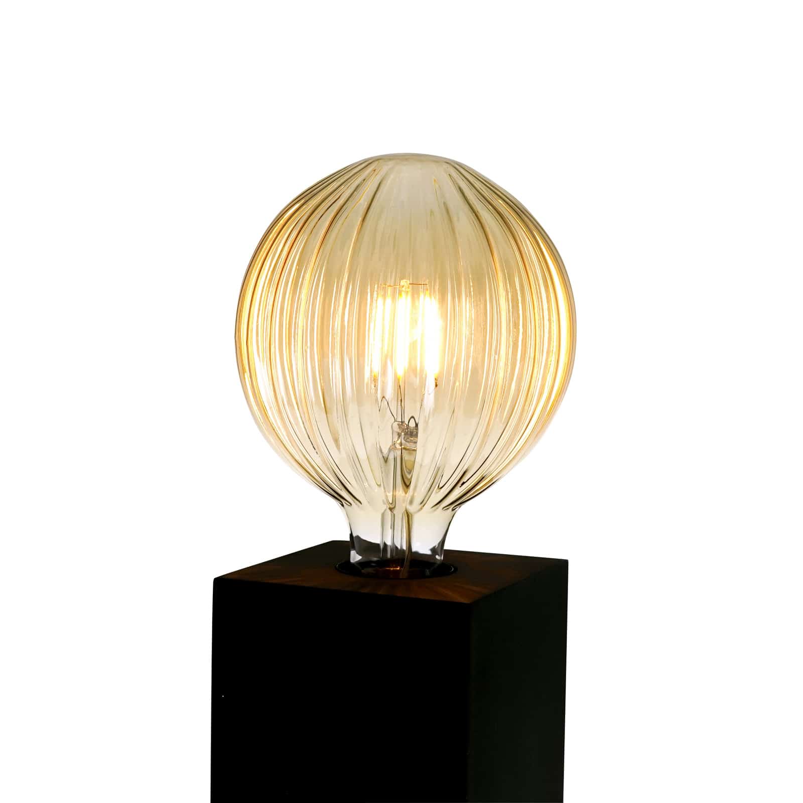 LED filament gloeilamp Stripe Globe Vintage Look, E27, 4 W, 18,5x12,5x12,5 cm 230 V., 2200 K, CRI>80, dimbaar