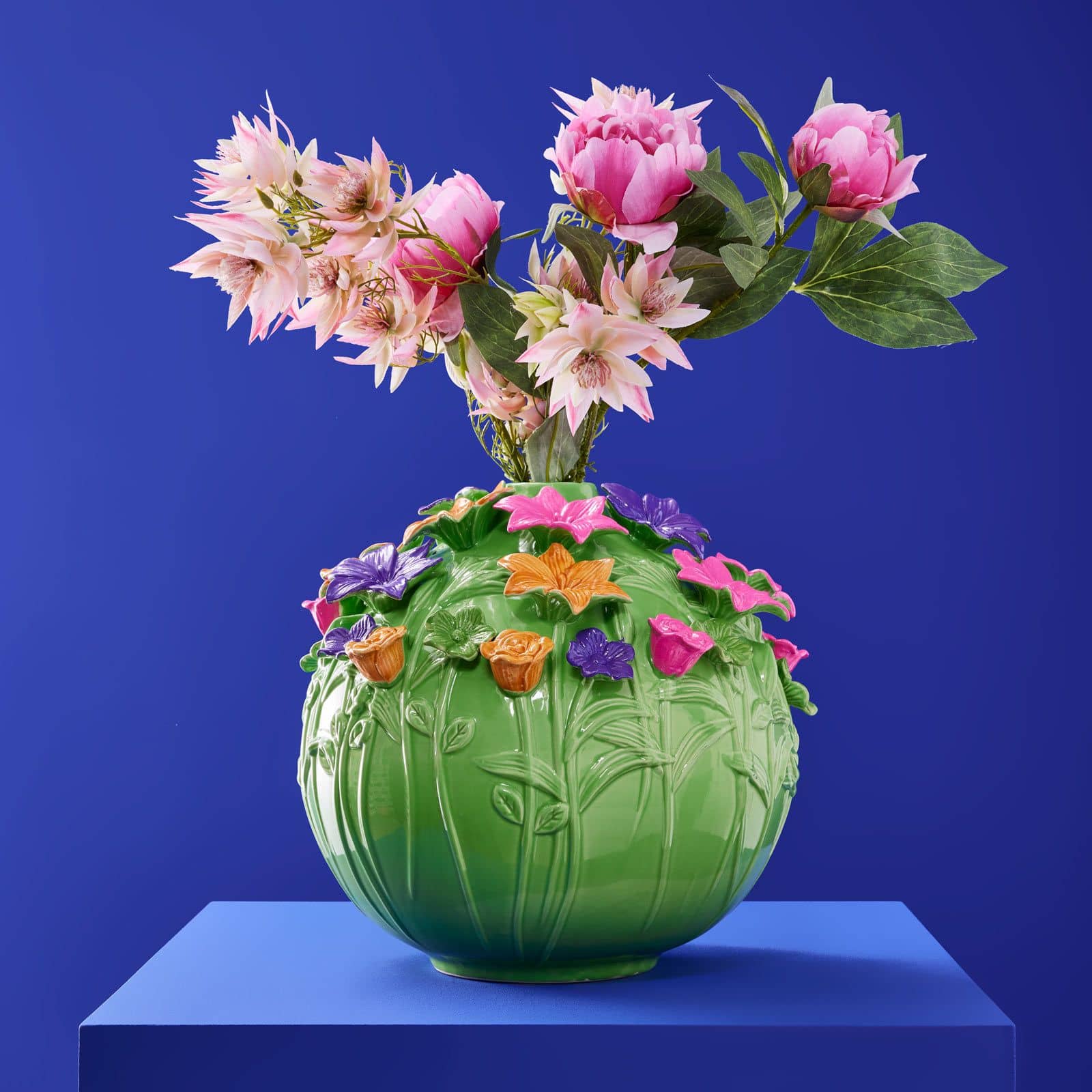 Vase Verano, green-multicolored