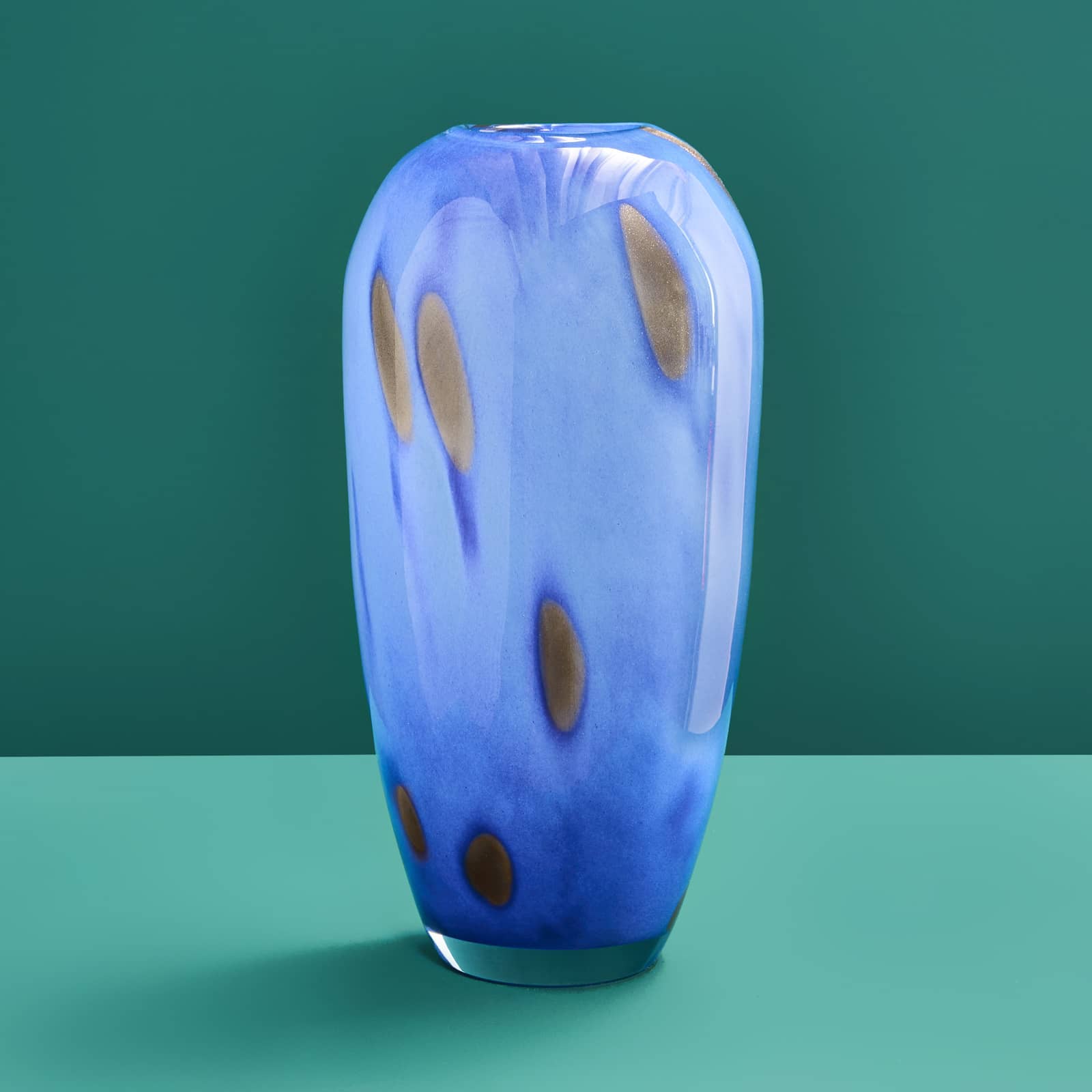 Vaso Valentina L, blu-oro