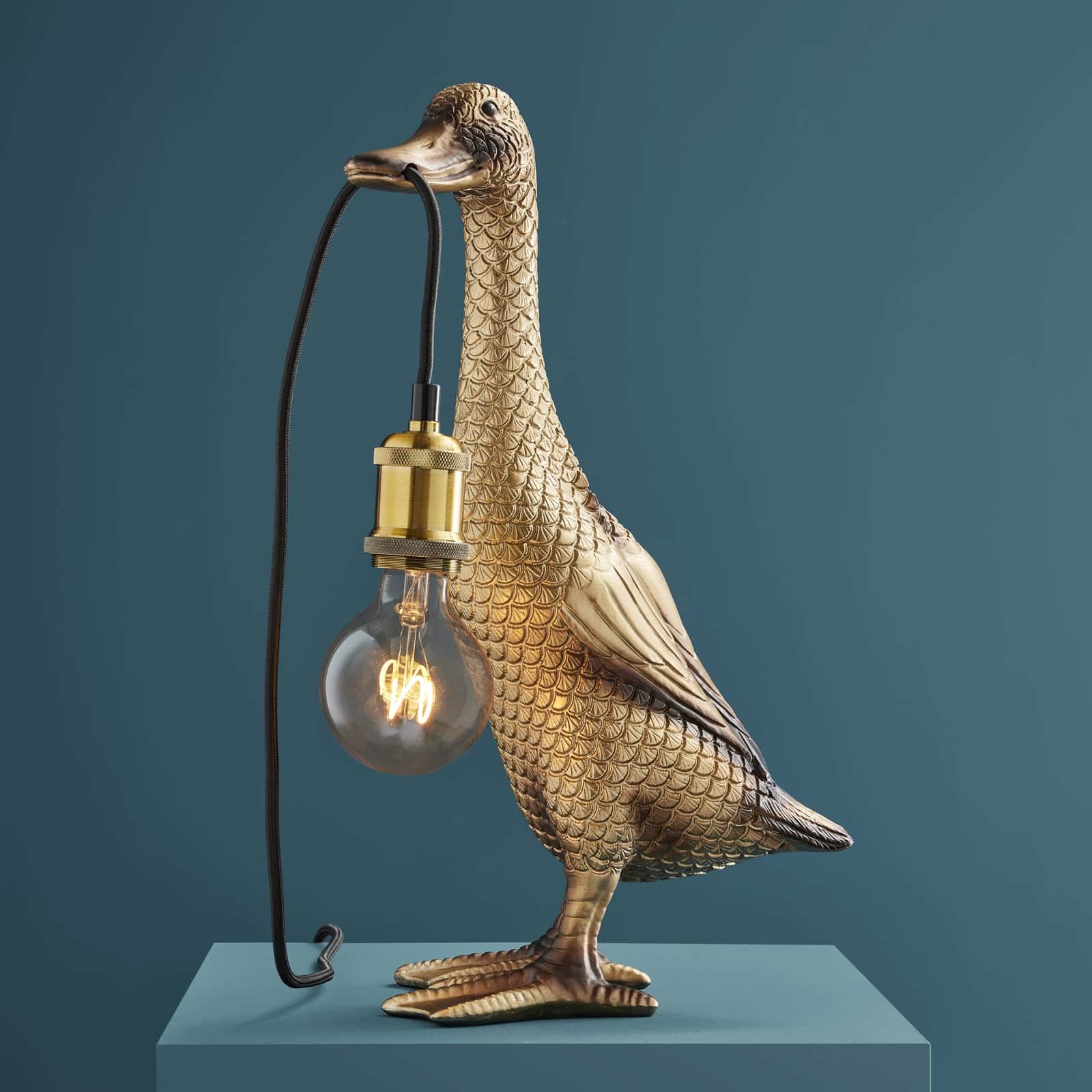 Bordslampa anka Son of a Duck, guld