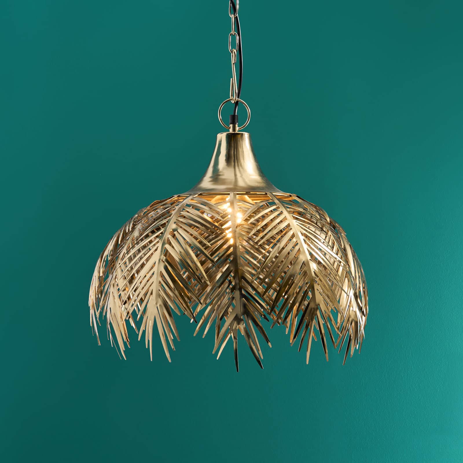 Taklampa Palmträd Palm Leaves S , guld  