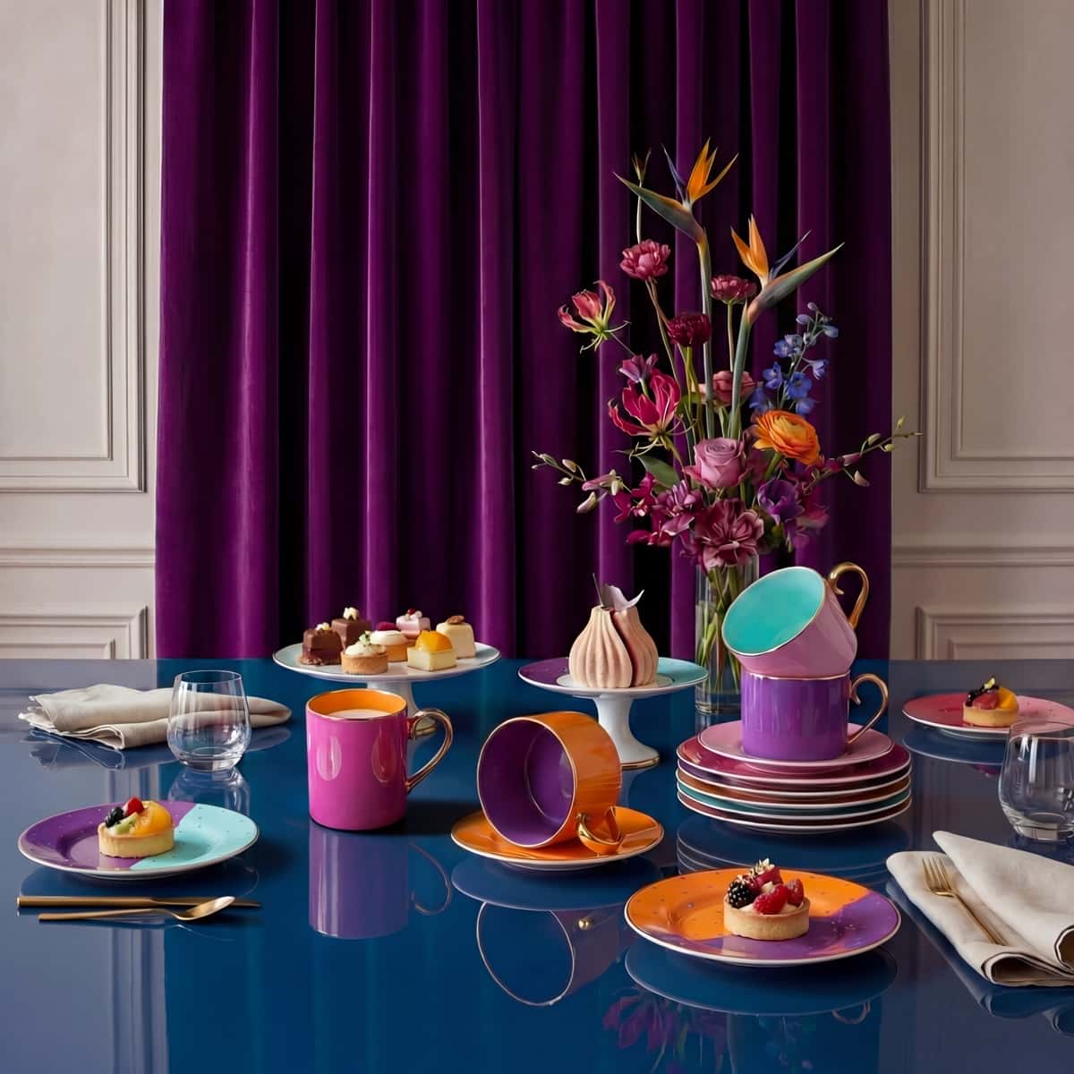 Zestaw 4 kubków Fancy Colors