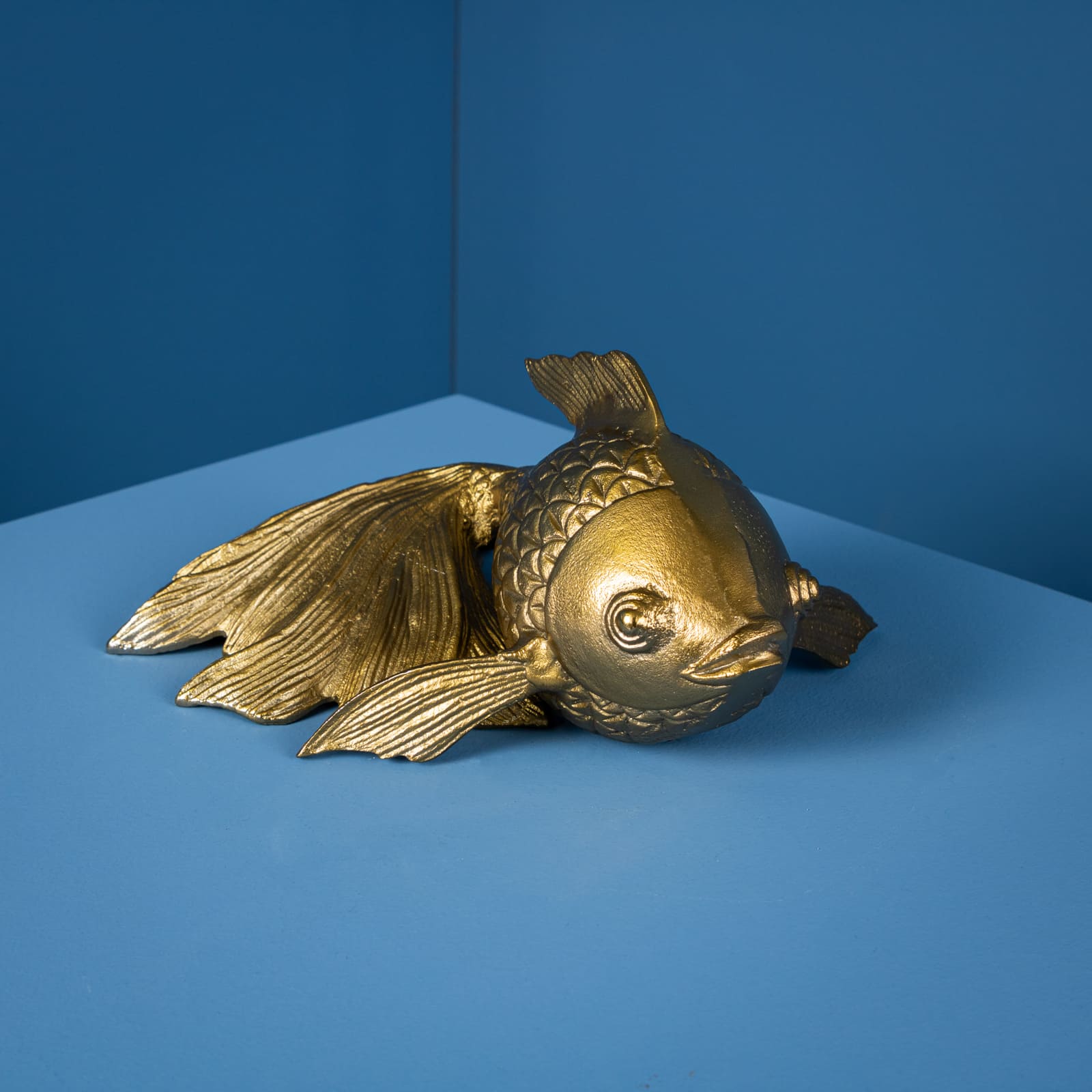 Wandfigur Fisch Goldfisch, gold