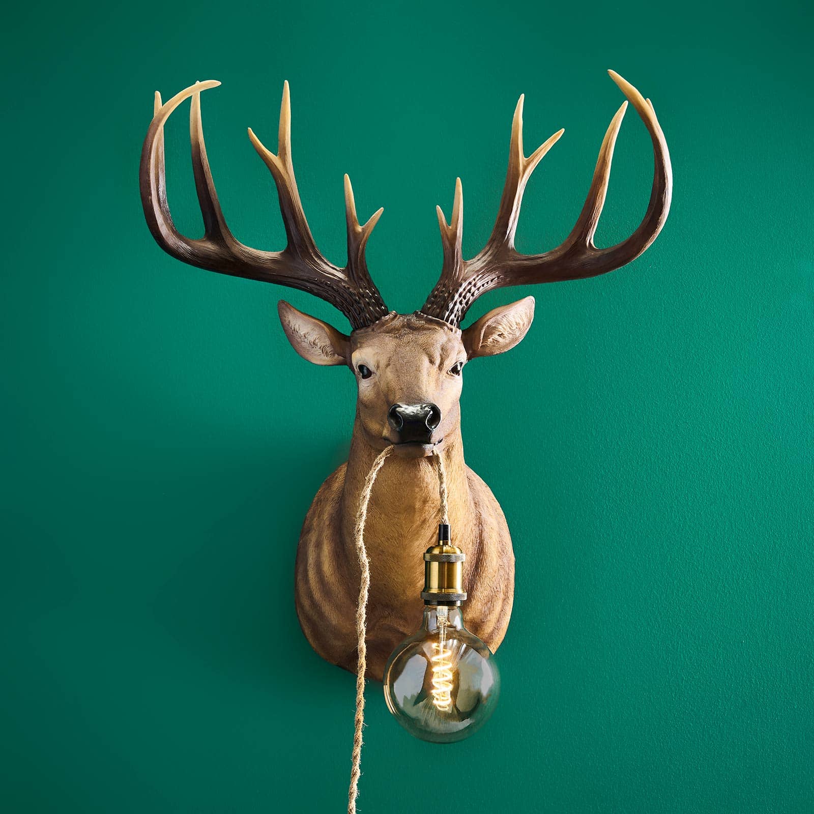 Wall lamp deer Harry , brown