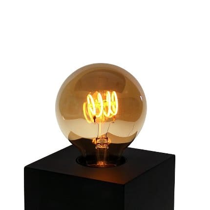 Ampoule filament boucle, look vintage, E27, 2.5W, 220V, 8x12cm 2200K, IRC  >80, gradable