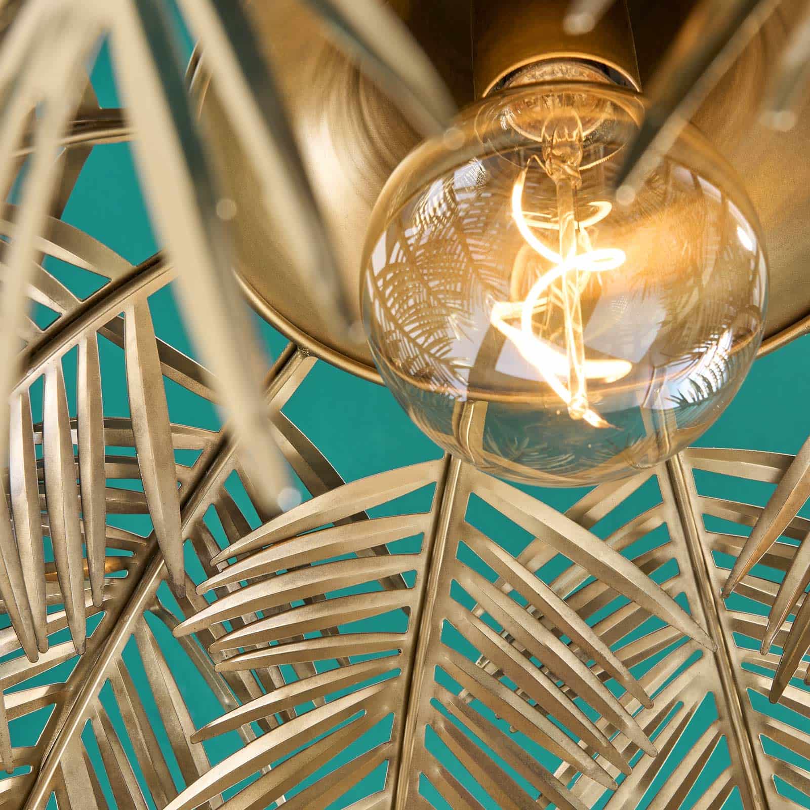 Plafondlamp Palmboom Palm Leaves S, goud