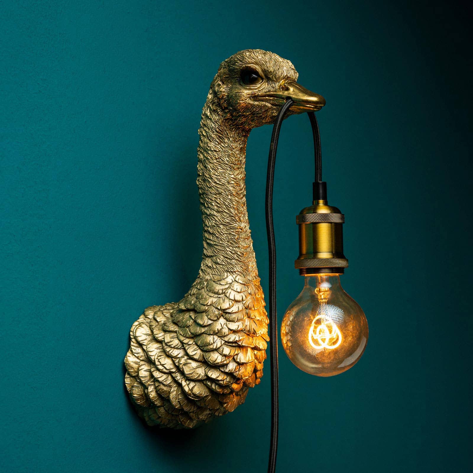 Wall lamp Ostrich Baby Franz Josef, gold