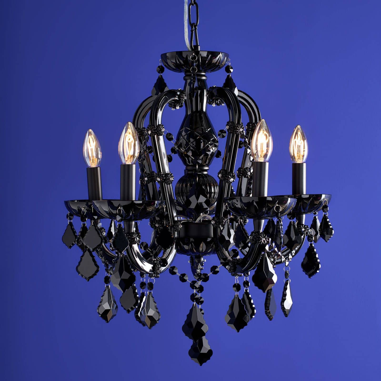 Glass Chandelier Aurora, black