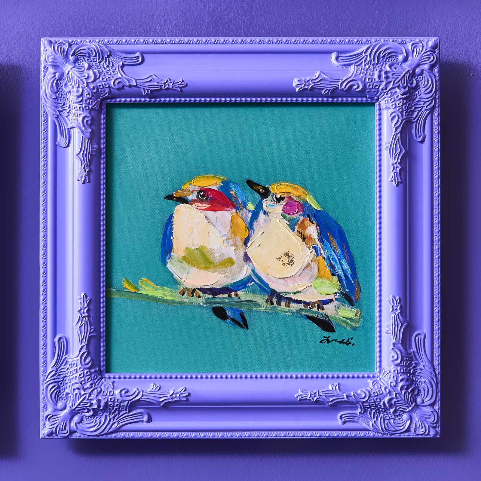 Baroque frame, purple