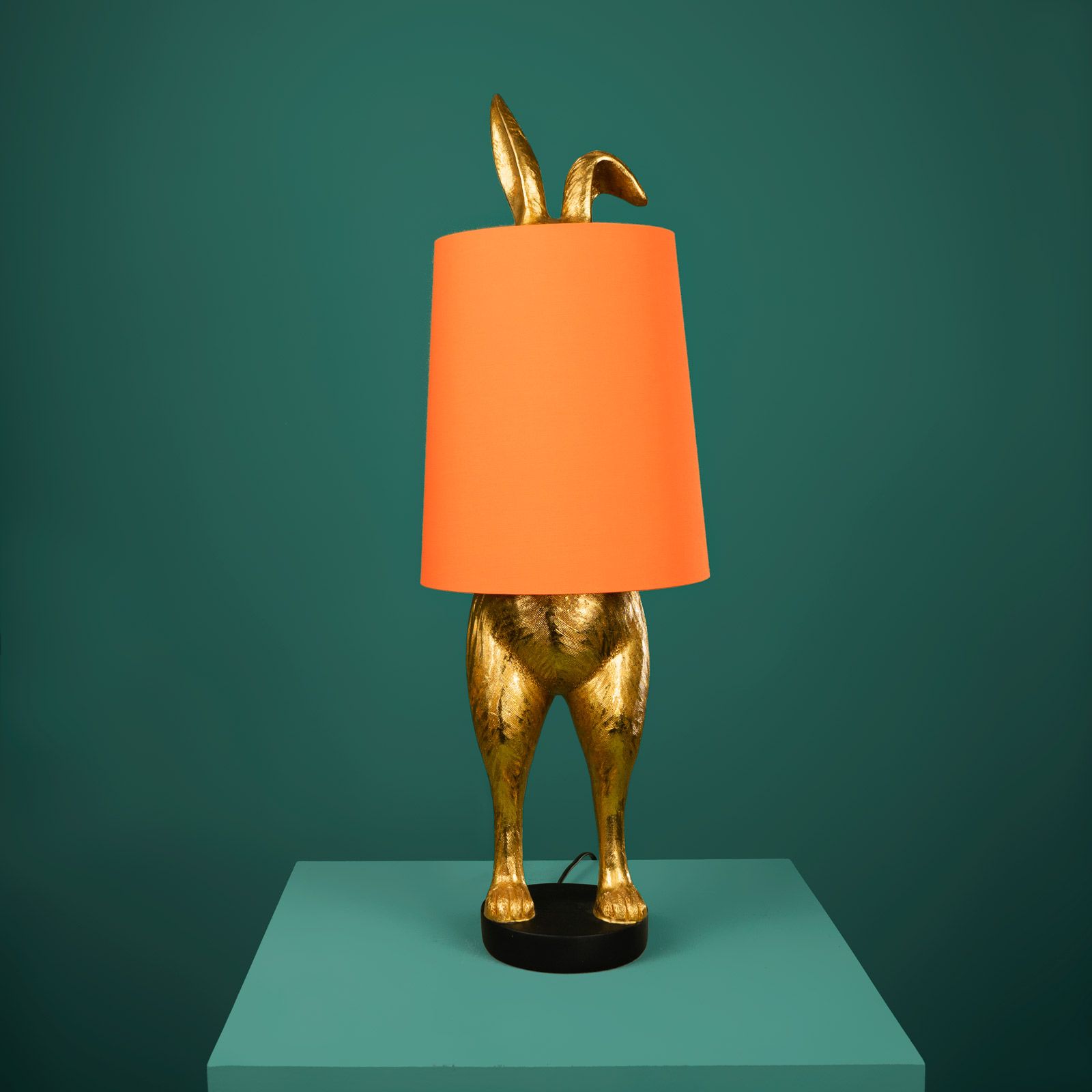 Tischleuchte Hase Hiding Bunny®, gold/orange