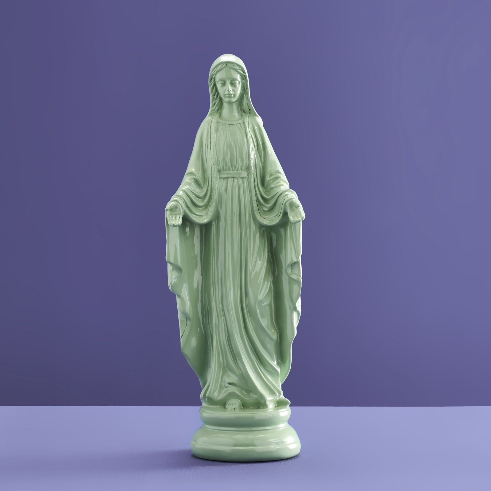 Figura dekoracyjna Matka Boska S, zielona