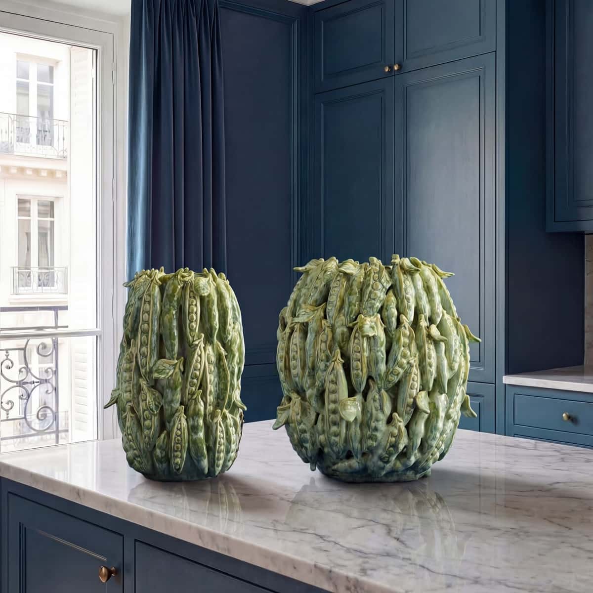 Vase Peas long, green