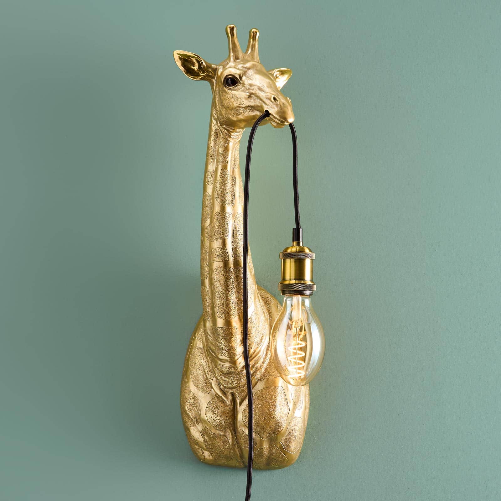 Wandleuchte Giraffe Lucie, gold