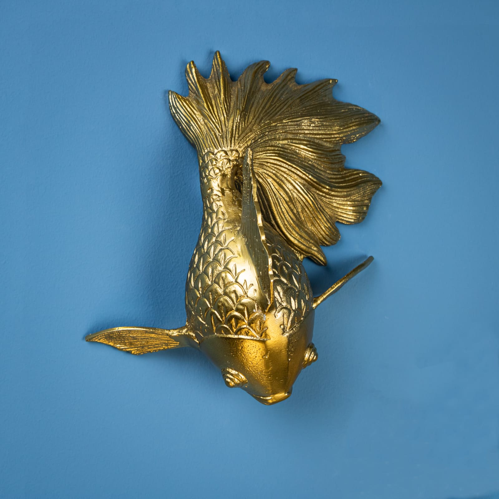 Figura da parete pesce rosso, oro 