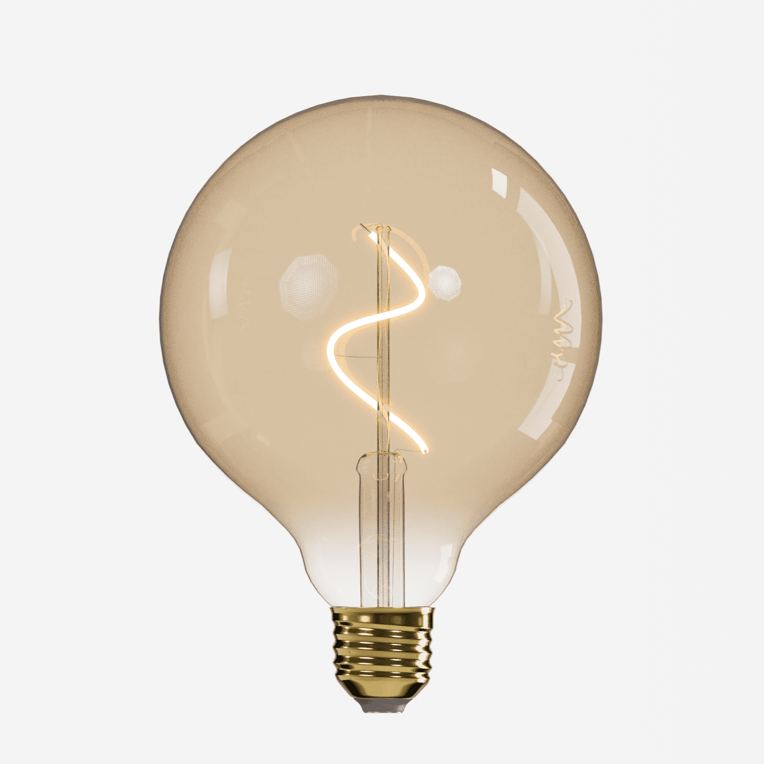 LED Spiral-Filament Glühbirne, Vintage Look, E27, 2,5 W, 220 V, 12,5x17 cm