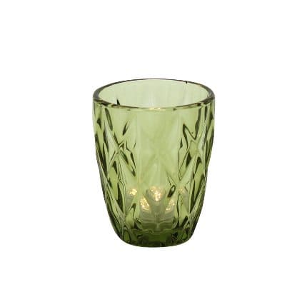 4er Set Wasserglas, grün, Glas, 8x10 cm