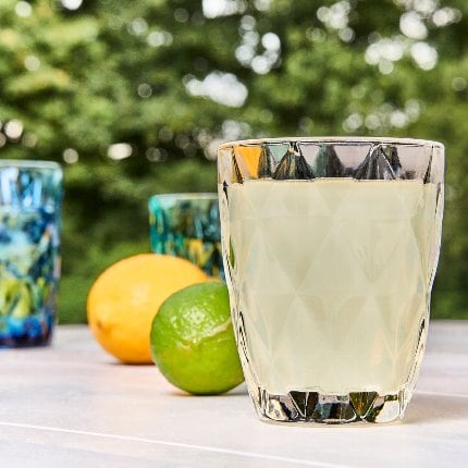 Set of 4 drinking glass, clear, glass, 8x10 cm